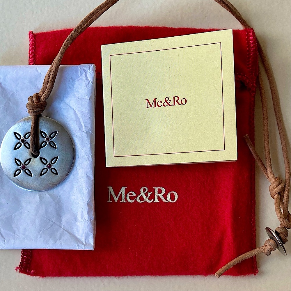 Me & Ro Large Lotus Motif Mandela Necklace